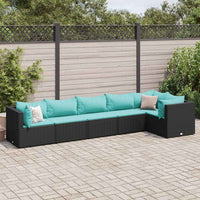 6-Delige Loungeset Met Kussens Poly Rattan