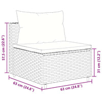 6-Delige Loungeset Met Kussens Poly Rattan