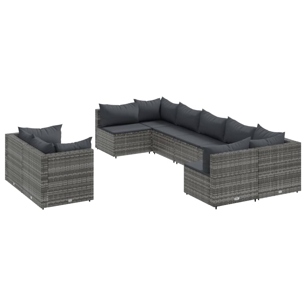 Loungeset Met Kussens Poly Rattan