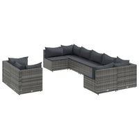 Loungeset Met Kussens Poly Rattan