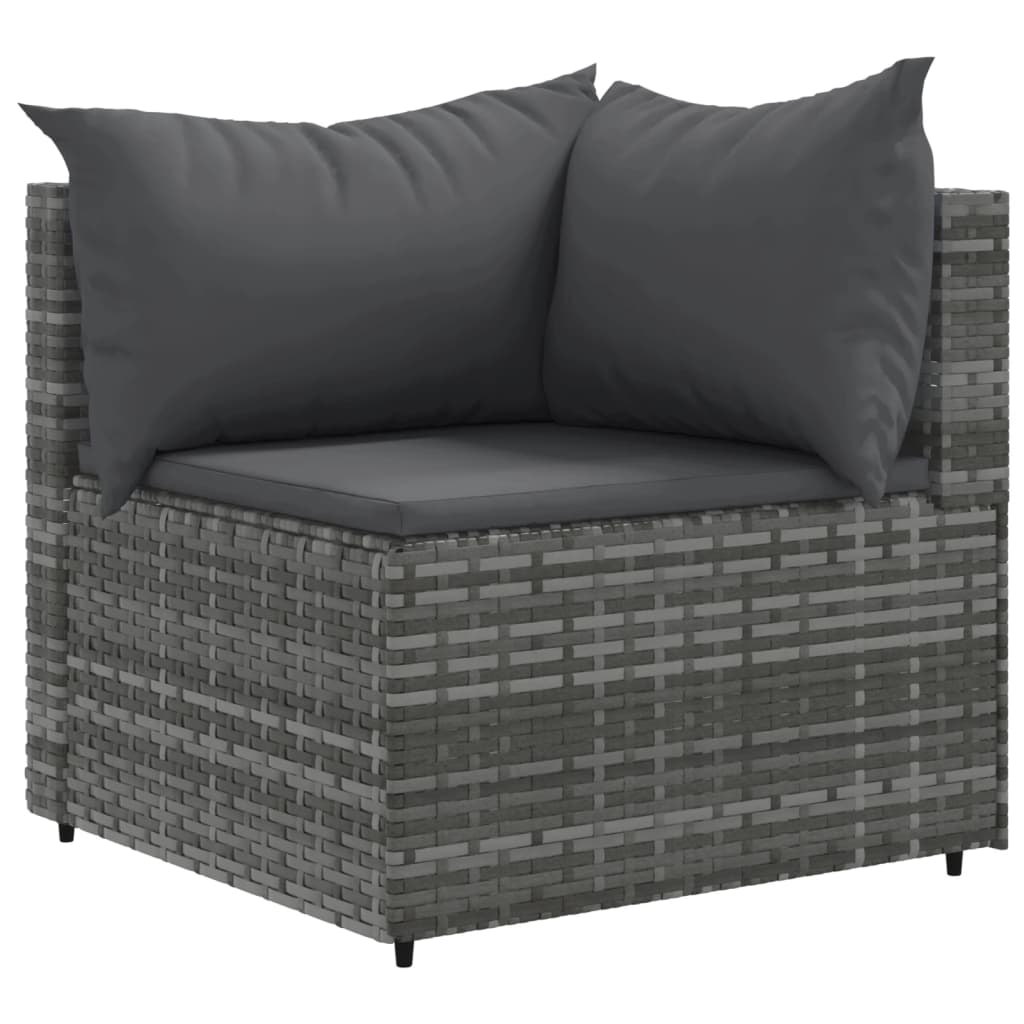 Loungeset Met Kussens Poly Rattan