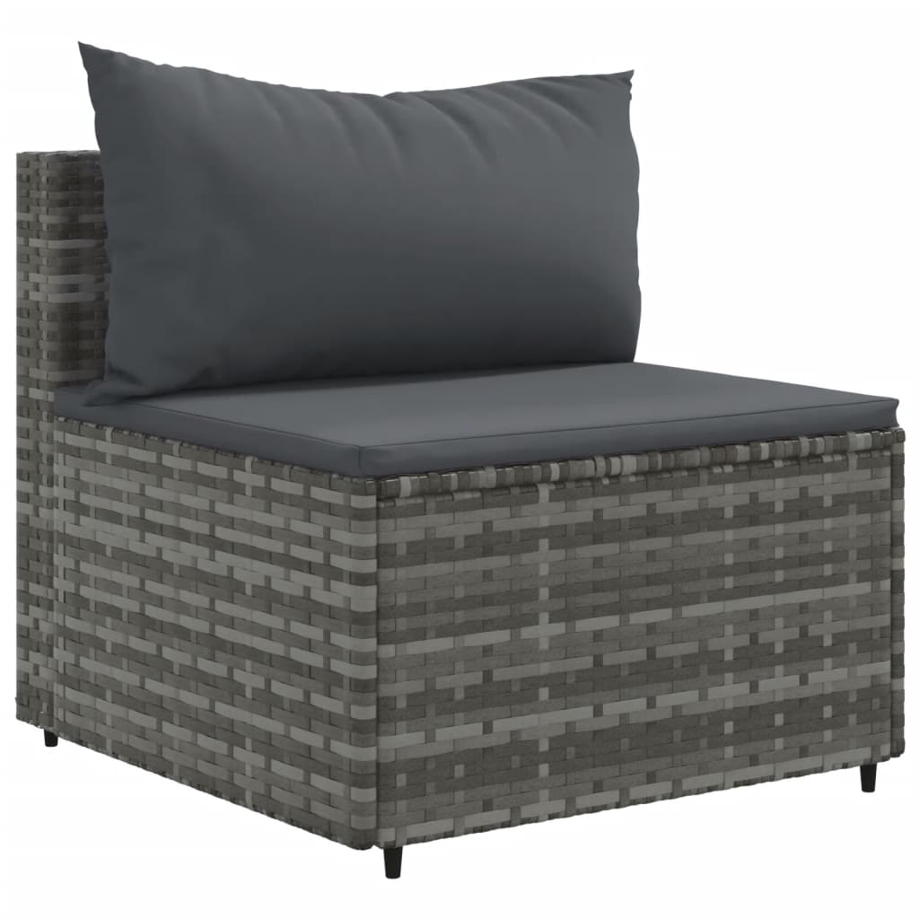 Loungeset Met Kussens Poly Rattan