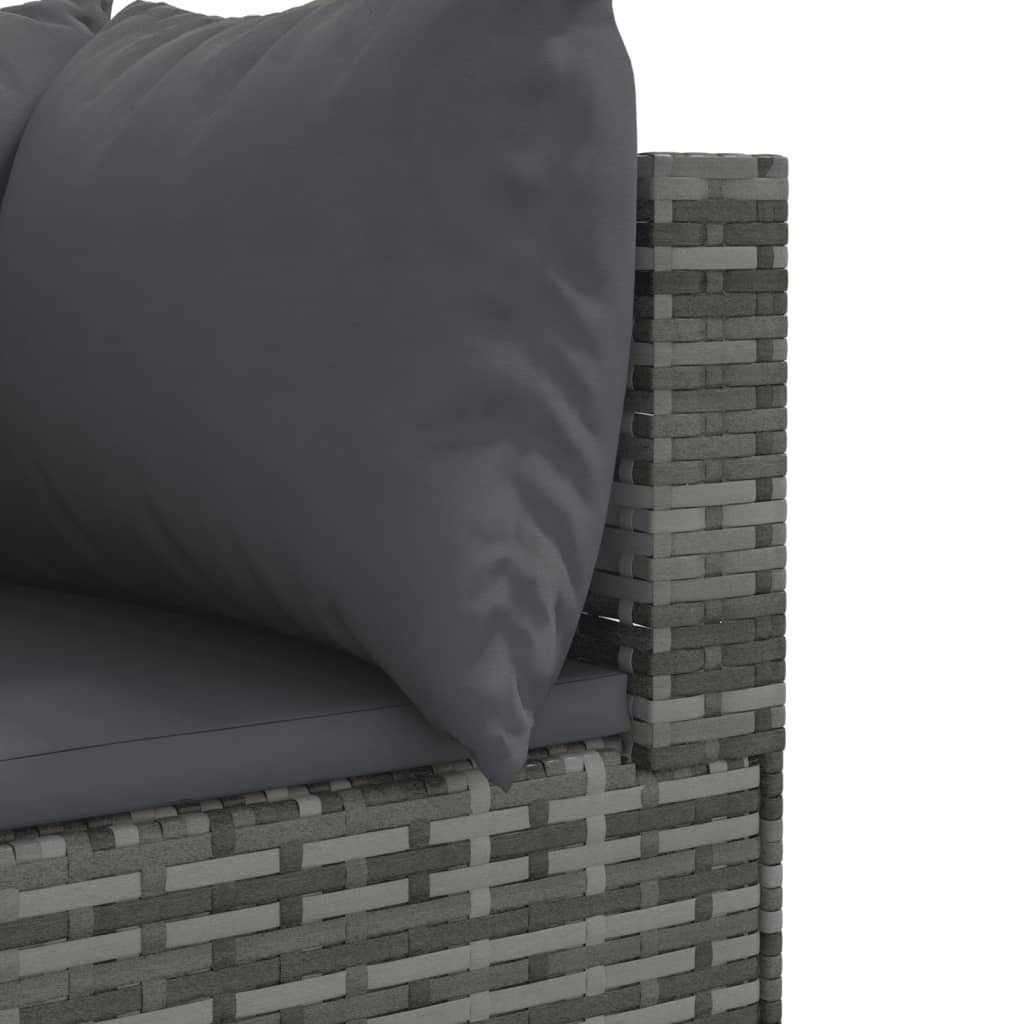 Loungeset Met Kussens Poly Rattan