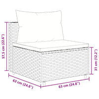 Loungeset Met Kussens Poly Rattan