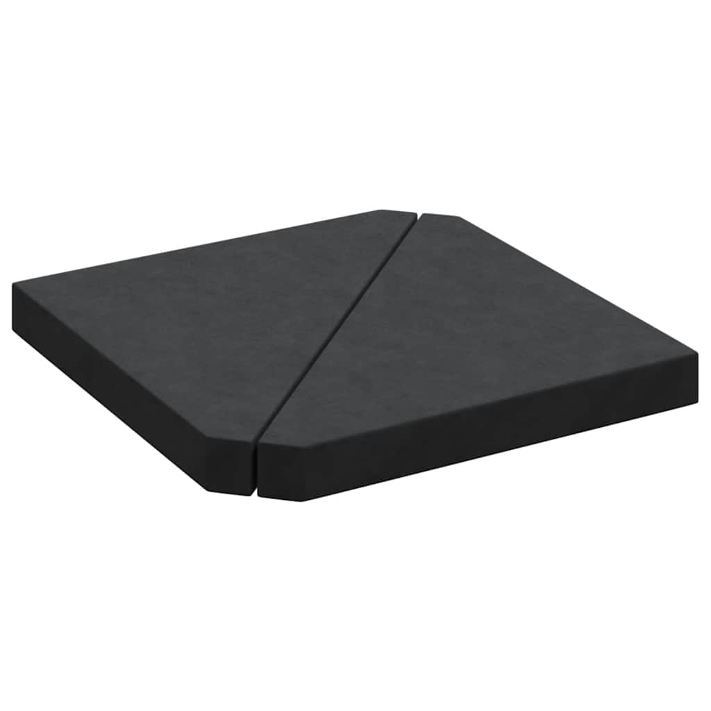 Parasolvoetplaten 2 St Driehoekig 14 Kg Graniet