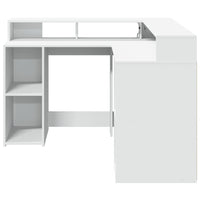 Bureau Met Led-Verlichting Bewerkt Hout
