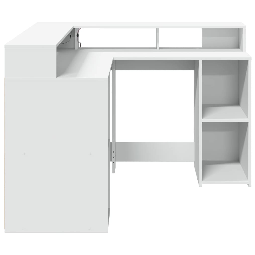 Bureau Met Led-Verlichting Bewerkt Hout