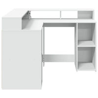 Bureau Met Led-Verlichting Bewerkt Hout