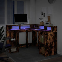 Bureau Met Led-Verlichting Hout