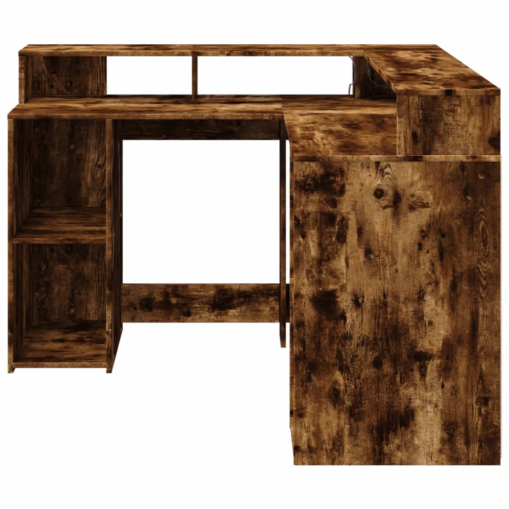 Bureau Met Led-Verlichting Hout