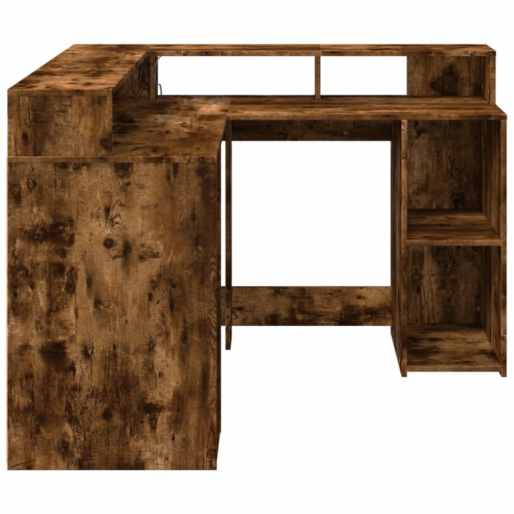 Bureau Met Led-Verlichting Hout