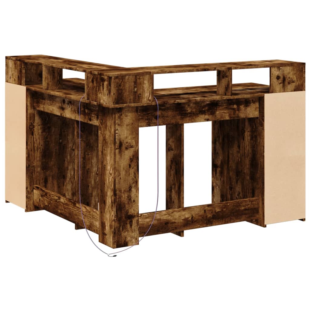 Bureau Met Led-Verlichting Hout