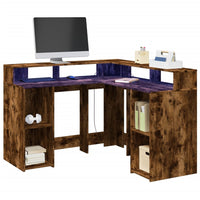 Bureau Met Led-Verlichting Hout