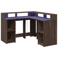 Bureau Met Led-Verlichting Hout