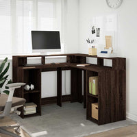 Bureau Met Led-Verlichting Hout