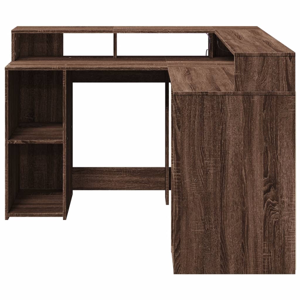 Bureau Met Led-Verlichting Hout