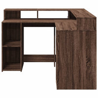 Bureau Met Led-Verlichting Hout