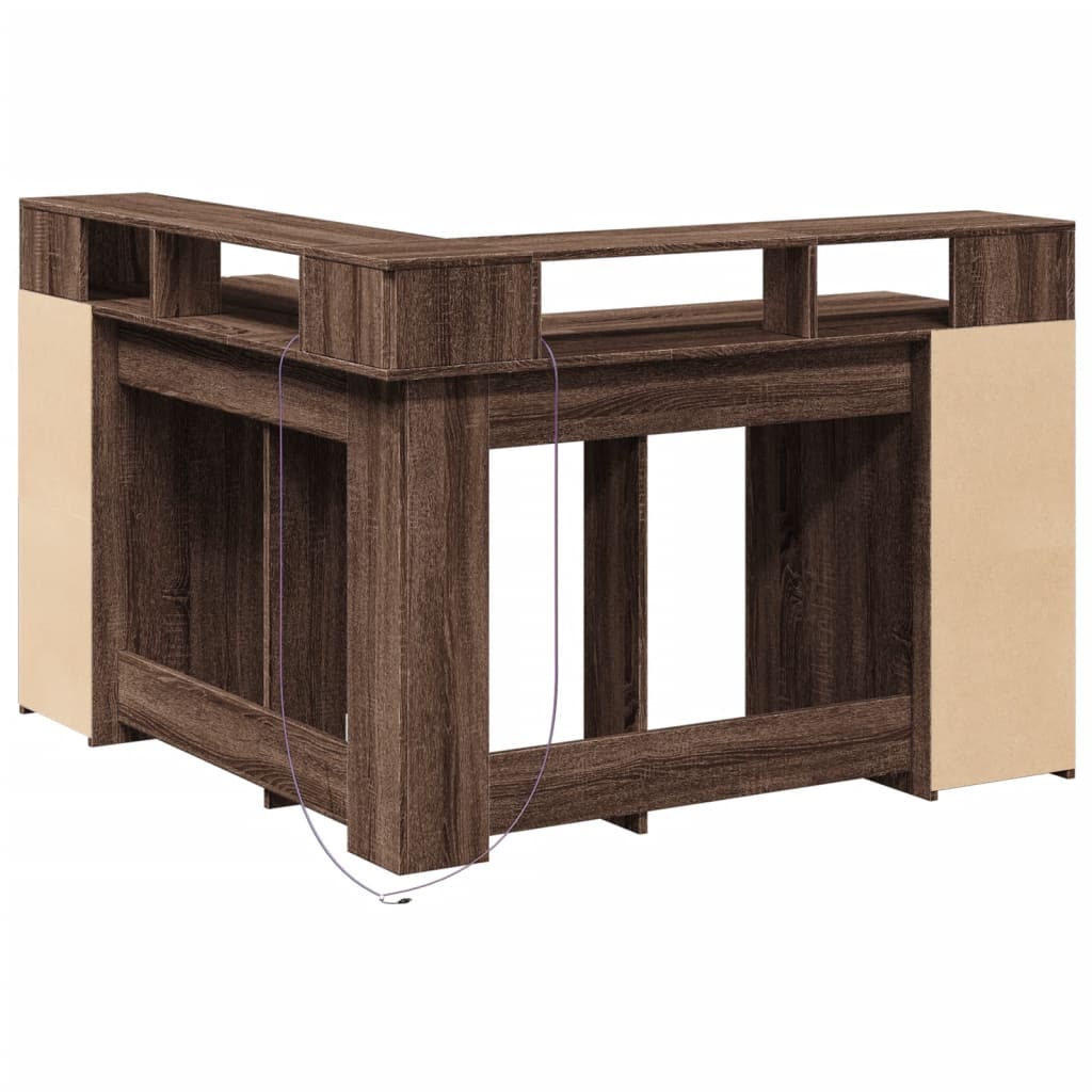 Bureau Met Led-Verlichting Hout