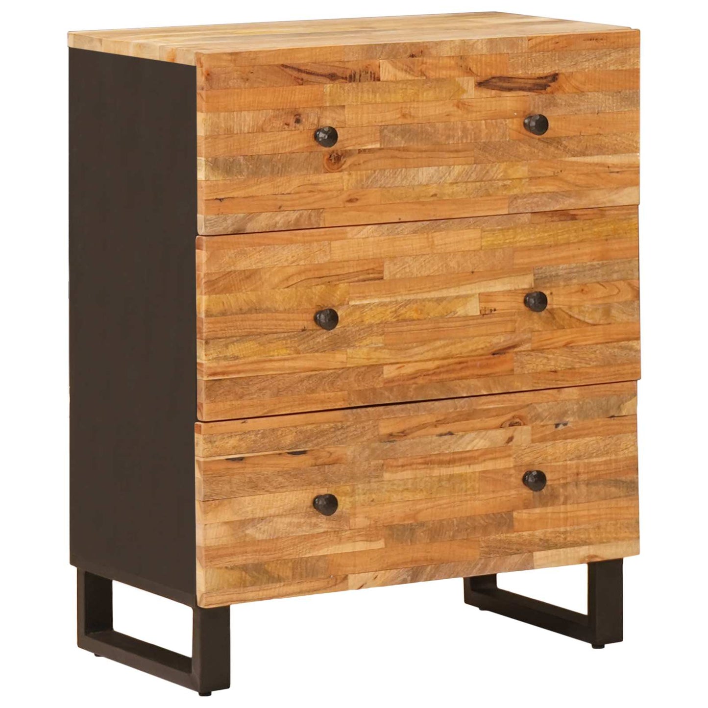 Dressoir 3 Pcs Bruin 60 X 33 X 75 Cm Massief Mango Hout