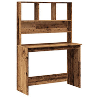 Bureau Met Schappen 102X45X148 Bewerkt Hout Kleur