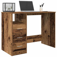 Bureau Met Lades 102X50X76 Cm Bewerkt Hout Kleurig