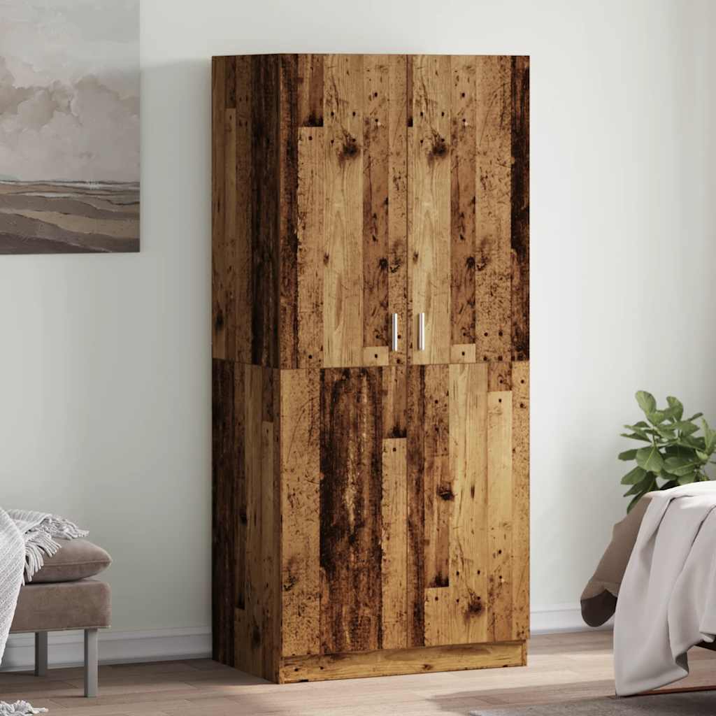Kledingkast 90X52X200 Cm Bewerkt Hout Eikenkleurig