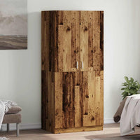 Kledingkast 90X52X200 Cm Bewerkt Hout Eikenkleurig