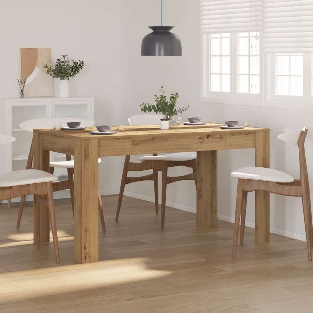 Eettafel 140X74,5X76 Cm Bewerkt Hout
