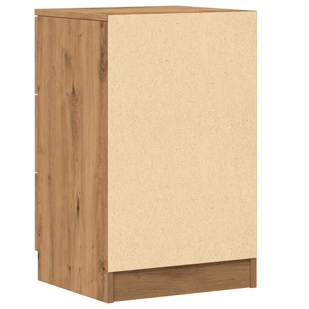Nachtkastje 40X36X65 Cm Bewerkt Hout