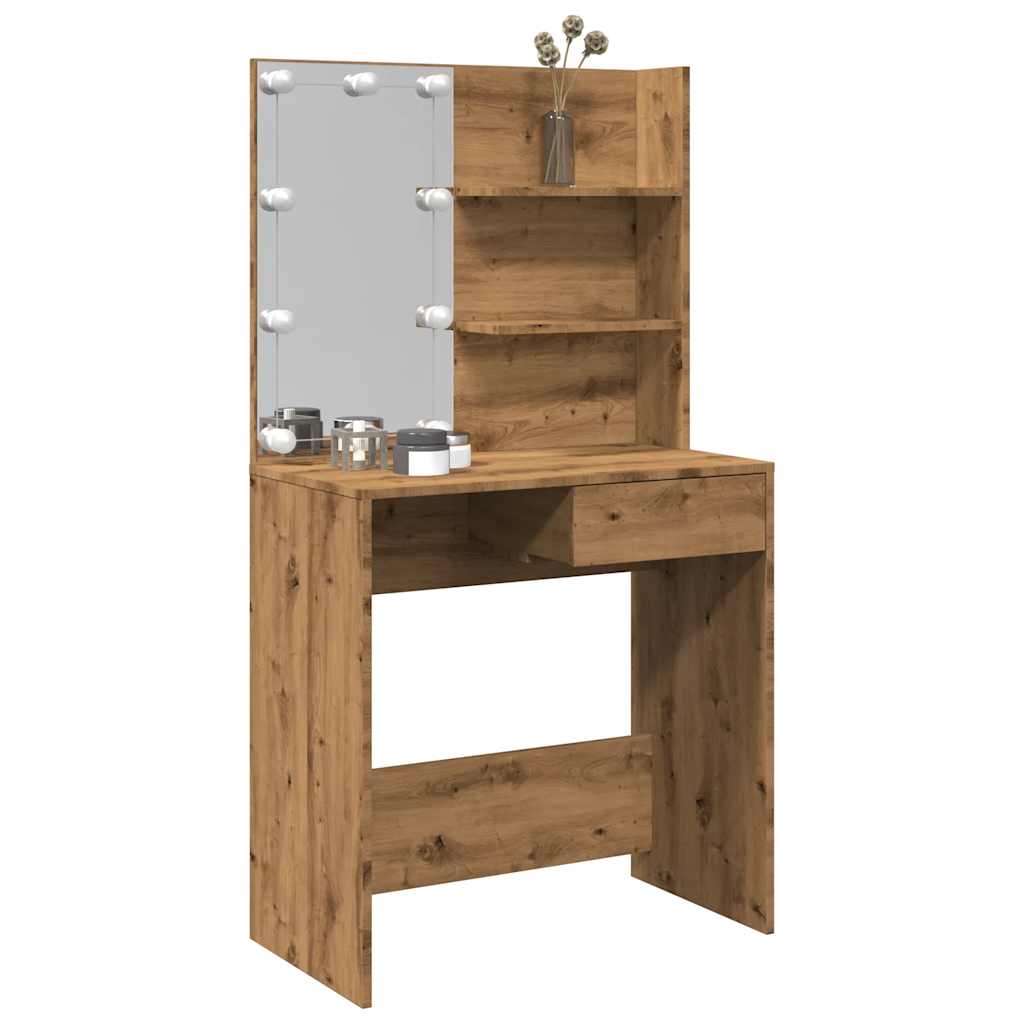 Kaptafel Met Led-Verlichting 74,5X40X141 Cm