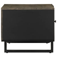 Salontafel 80X50X40 Cm Massief Mangohout Zwart