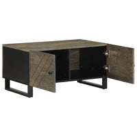 Salontafel 80X50X40 Cm Massief Mangohout Zwart