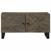 Salontafel 80X50X40 Cm Massief Mangohout Zwart