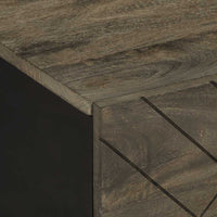 Salontafel 80X50X40 Cm Massief Mangohout Zwart