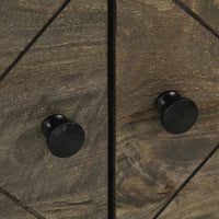 Salontafel 80X50X40 Cm Massief Mangohout Zwart