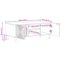Salontafel Bruin 100 X 54 X 40 Cm