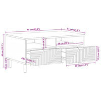 Salontafel Met Lade Bruin 80 X 54 X 40 Cm
