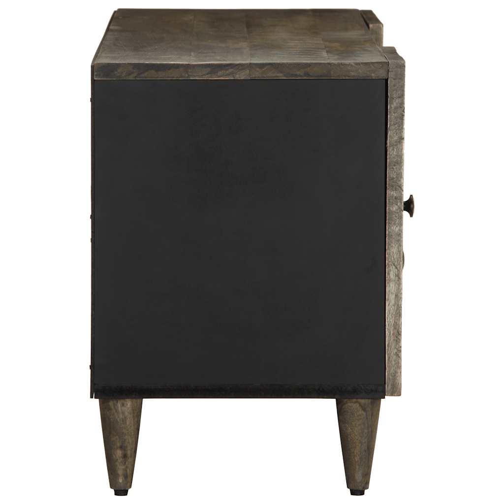 Tv-Meubel 105X33,5X46 Cm Massief Mangohout Lichtgrijs