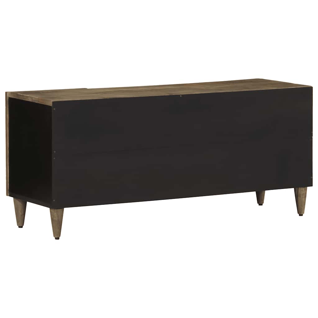 Tv-Meubel 105X33,5X46 Cm Massief Mangohout Lichtgrijs