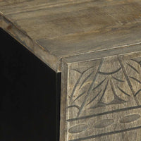 Tv-Meubel 105X33,5X46 Cm Massief Mangohout Lichtgrijs