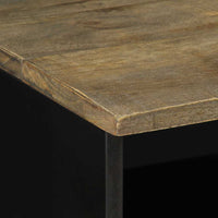 Tv-Meubel 80X33X46 Cm Massief Mangohout Zwart