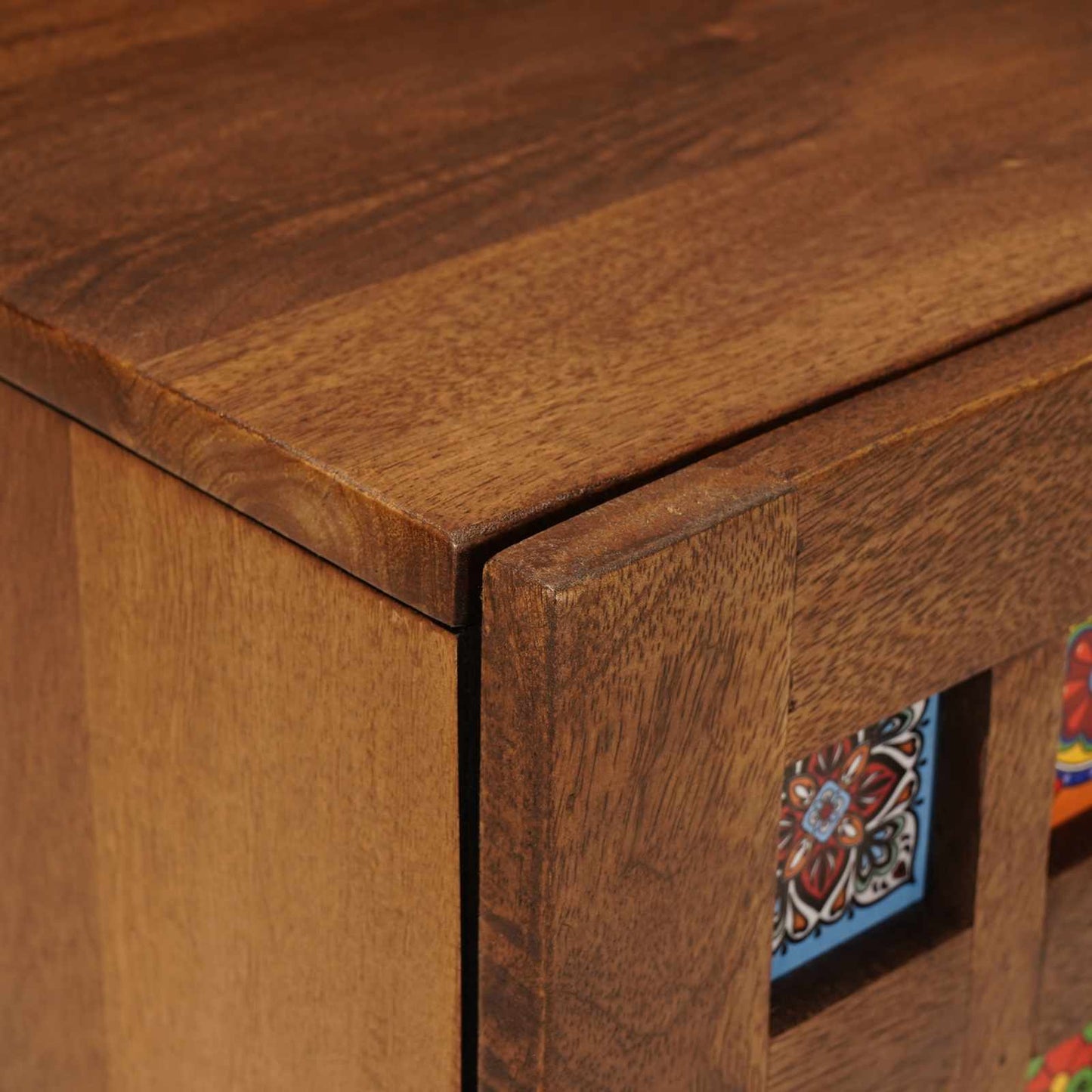 Nachtkastje 2 Pcs Bruin 40 X 33 X 46 Cm Massief Mango Hout