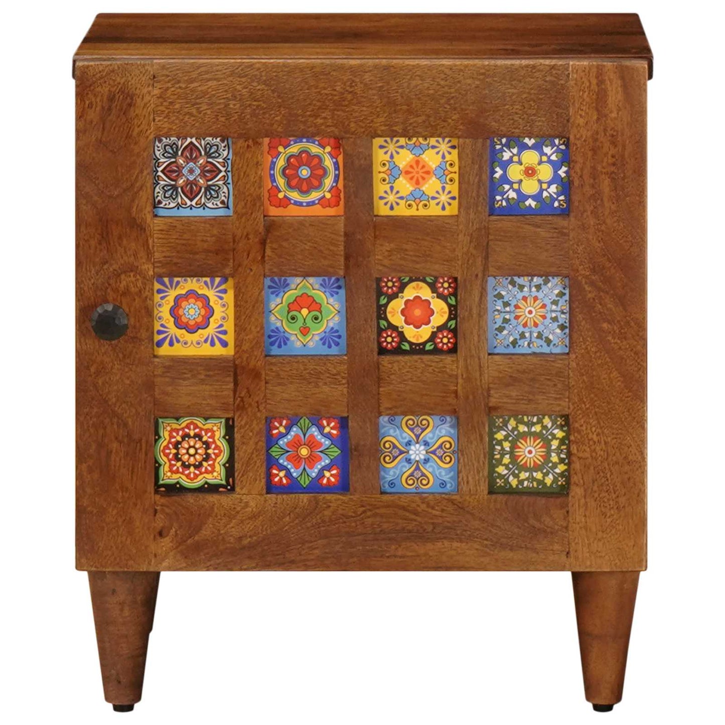 Nachtkastje 2 Pcs Bruin 40 X 33 X 46 Cm Massief Mango Hout