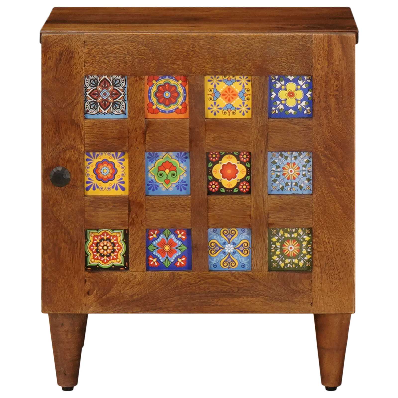 Nachtkastje 2 Pcs Bruin 40 X 33 X 46 Cm Massief Mango Hout