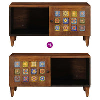 Salontafel Bruin 80 X 50 X 40 Cm Massief Mango Hout