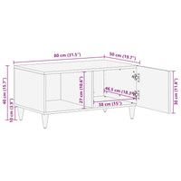 Salontafel Bruin 80 X 50 X 40 Cm Massief Mango Hout