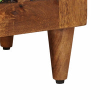 Hoge Kast 40 X 33 X 110 Cm Massief Mango Hout