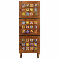 Hoge Kast 40 X 33 X 110 Cm Massief Mango Hout