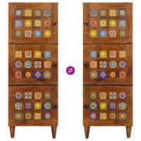 Hoge Kast 40 X 33 X 110 Cm Massief Mango Hout