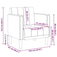 Fauteuil Met Armleuningen 53 Cm Stof